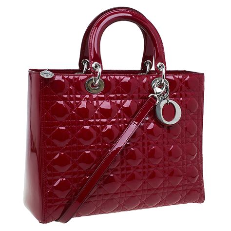 red lady Dior bag